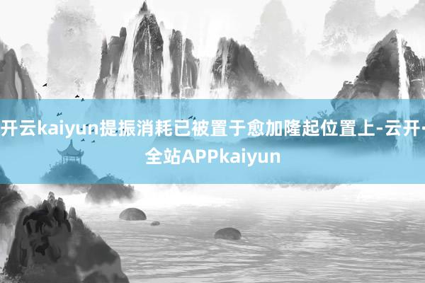 开云kaiyun提振消耗已被置于愈加隆起位置上-云开·全站APPkaiyun