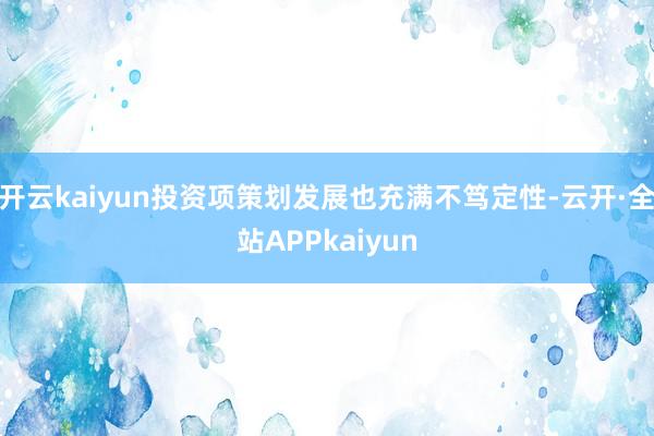 开云kaiyun投资项策划发展也充满不笃定性-云开·全站APPkaiyun