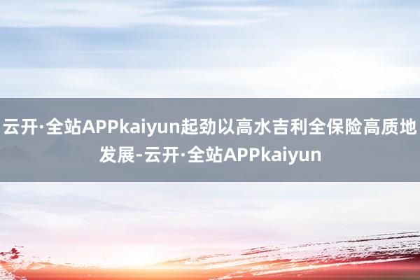 云开·全站APPkaiyun起劲以高水吉利全保险高质地发展-云开·全站APPkaiyun