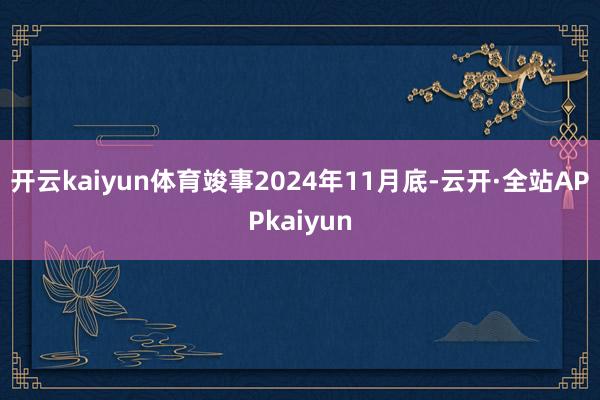 开云kaiyun体育竣事2024年11月底-云开·全站APPkaiyun