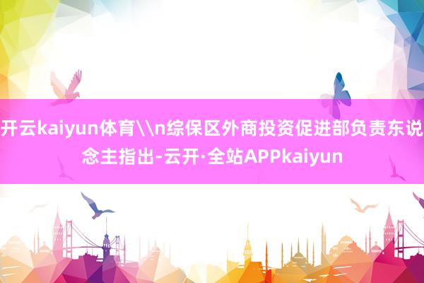 开云kaiyun体育\n综保区外商投资促进部负责东说念主指出-云开·全站APPkaiyun