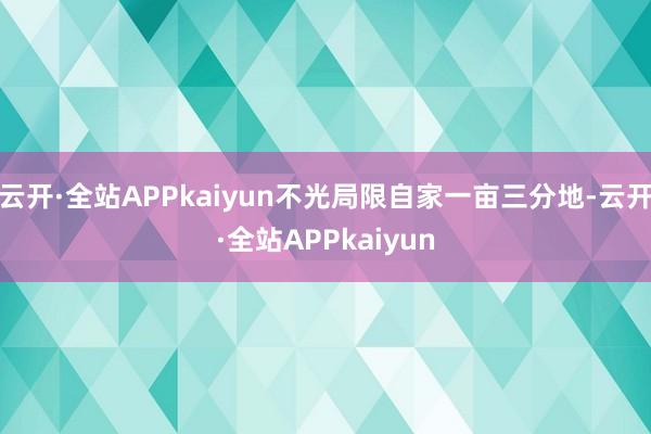 云开·全站APPkaiyun不光局限自家一亩三分地-云开·全站APPkaiyun
