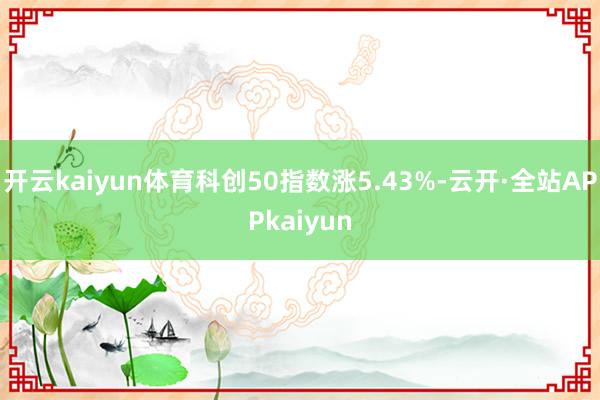 开云kaiyun体育科创50指数涨5.43%-云开·全站APPkaiyun